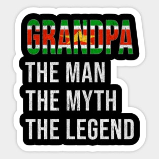 Grand Father Surinamese Grandpa The Man The Myth The Legend - Gift for Surinamese Dad With Roots From  Suriname Sticker